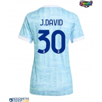 Ženski Nogometni dresi Juventus Jonathan David #30 Gostujoči 2025-26 Kratek Rokav